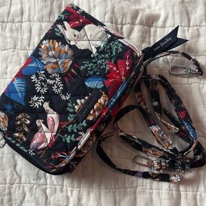Vera Bradley Black Floral Crossbody Bag
